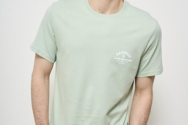 T-shirt uomo girocollo menta MTS1441 GN12 BARBOUR 