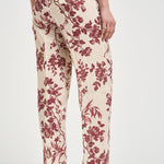 Pantalone donna stampa floreale panna S6SS66 FLW65 SEMICOUTURE 