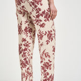 Pantalone donna stampa floreale panna S6SS66 FLW65 SEMICOUTURE 
