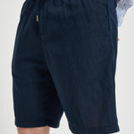Bermuda uomo in lino blu 26P717 37 PERFECTION 