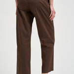 Pantalone donna dritto marrone SERENA CROP UB1465XBROWN BERWICH 