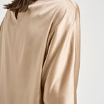 Blusa donna in raso beige A06871 2372E46E PESERICO 