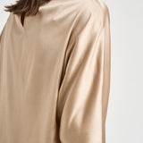Blusa donna in raso beige A06871 2372E46E PESERICO 