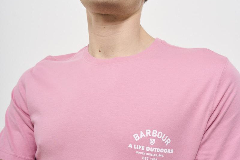 T-shirt uomo girocollo rosa MTS1441 PI76 BARBOUR 