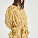 Blusa donna Polly con pizzo giallo pastello HT0767FA D1J05E10LC MARANT ETOILE 