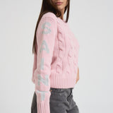 Maglia donna a trecce rosa MALMO STB21 MC2 SAINT BARTH 