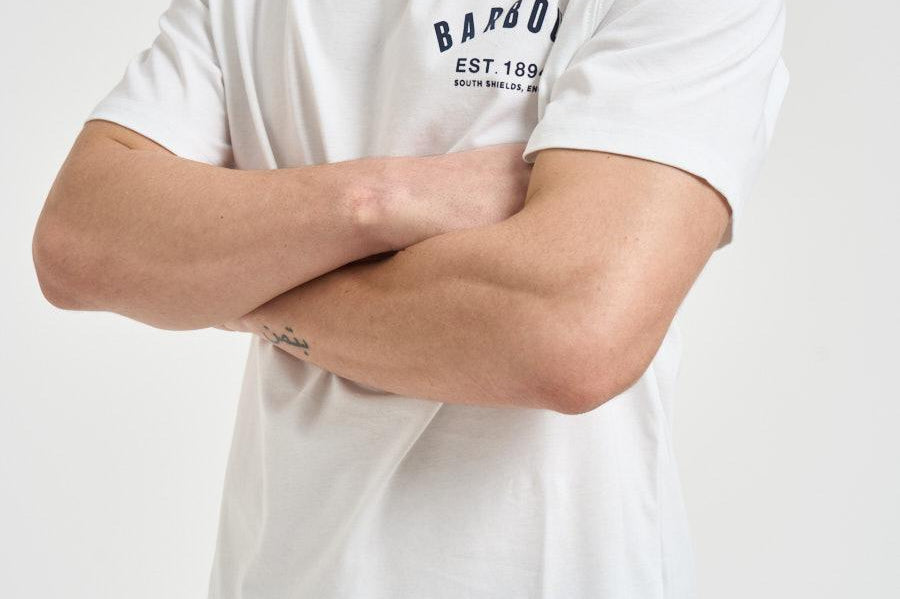 T-shirt uomo girocollo bianca MTS0502 WH11 BARBOUR 