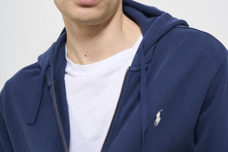 Felpa uomo blu con cappuccio 710916692 014 RALPH LAUREN 