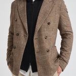 Giacca uomo doppiopetto marrone CN5027 CORTECCIA CIRCOLO 1901 