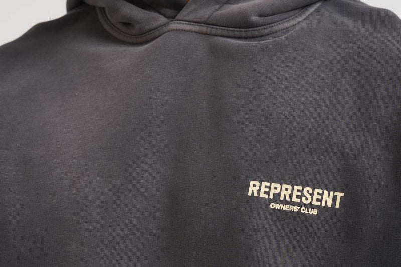 Felpa uomo con cappuccio grigia OCM4113 AGEDBLACK REPRESENT 