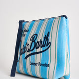 Pochette donna Aline a righe azzurra e bianca ALINE 00925L MC2 SAINT BARTH 