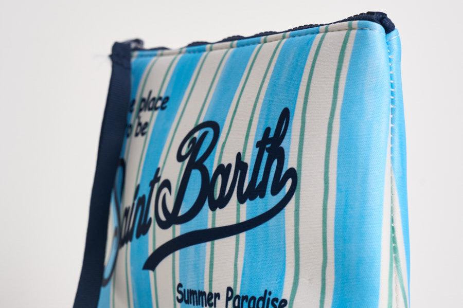 Pochette donna Aline a righe azzurra e bianca ALINE 00925L MC2 SAINT BARTH 