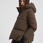 Piumino donna Laminar corto verde militare PI002045D 7400 HERNO 