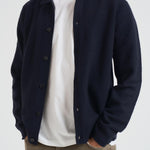 Cardigan Sarichard dritto in lana uomo blu M25300038 SALUTE SAMSØE SAMSØE 