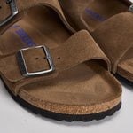 Sandalo uomo Arizona in suede marrone 1030865 DARK TEE BIRKENSTOCK 
