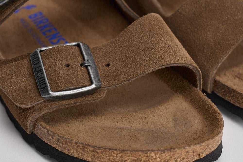 Sandalo uomo Arizona in suede marrone 1030865 DARK TEE BIRKENSTOCK 
