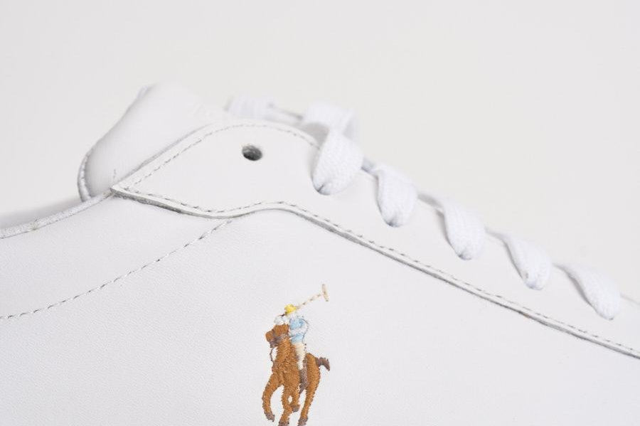 Sneakers uomo Heritage Court II bianca e beige 809940762 001 RALPH LAUREN 