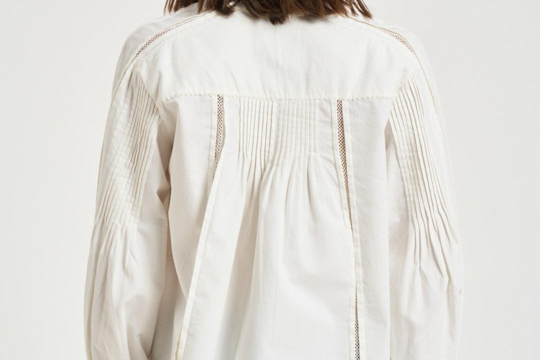 Blusa donna bianca con pizzo CH0308FA D1I02I20WH ISABEL MARANT 