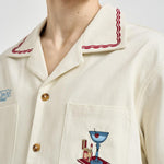 Camicia uomo a maniche corte panna SH227 CO215OW DROLE DE MONSIEUR 