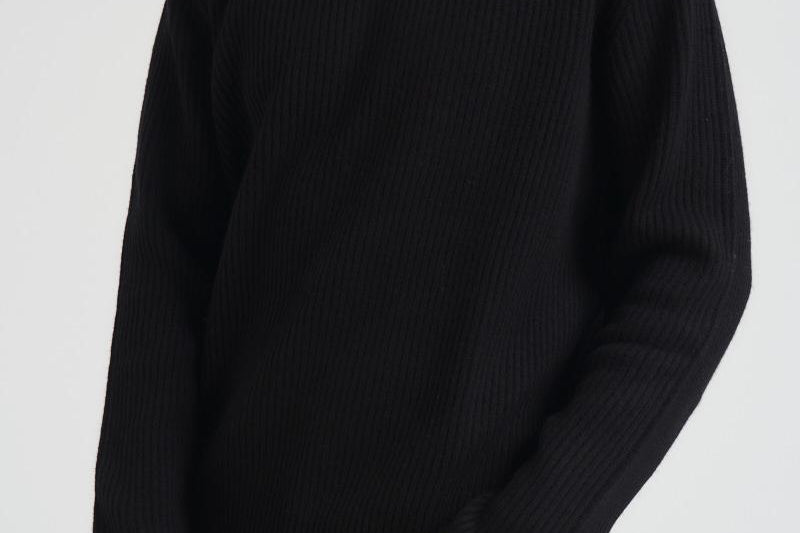 Maglia uomo girocollo nera 1000471 100 LES DEUX 