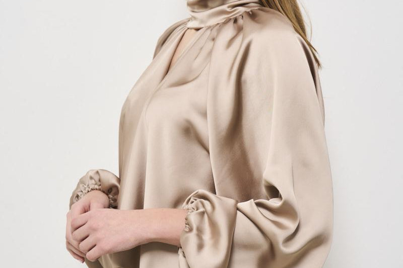 Camicia donna satinata beige T170941C GREIGE THE ANDAMANE 