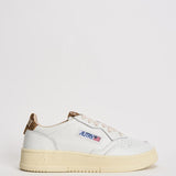 Sneakers Medalist Low donna bianche e animalier AULW HJ02 AUTRY 