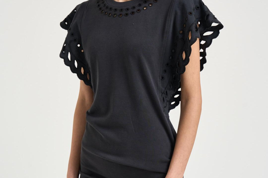 Abito corto donna nero RO1016FA D1N08E02FK MARANT ETOILE 