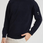 Maglia uomo girocollo blu 19CMKN017A 005558G888 CP COMPANY 