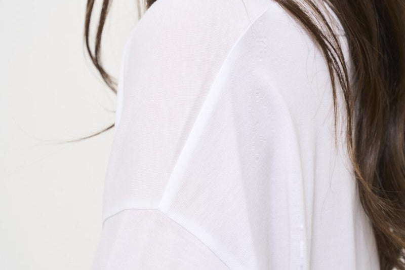 Maglia donna bianca scollo a V JV000015D 1000 HERNO 