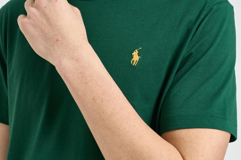 T-shirt uomo girocollo verde 710671438 461 RALPH LAUREN 