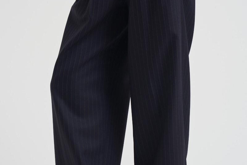 Pantalone donna Jounery gessato blu navy GWP01203 P00209850629 GOLDEN GOOSE 