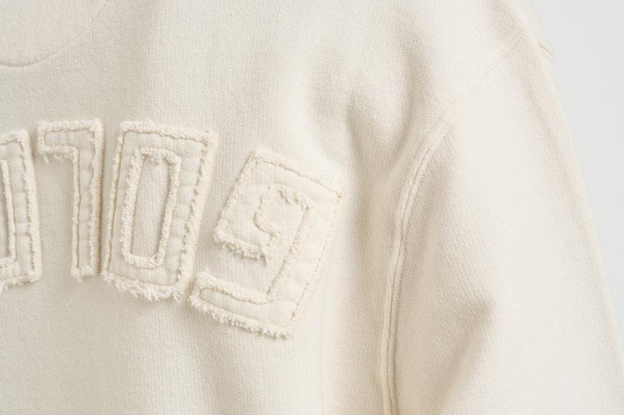 Felpa donna girocollo panna GUP01872 P00157911560 GOLDEN GOOSE 