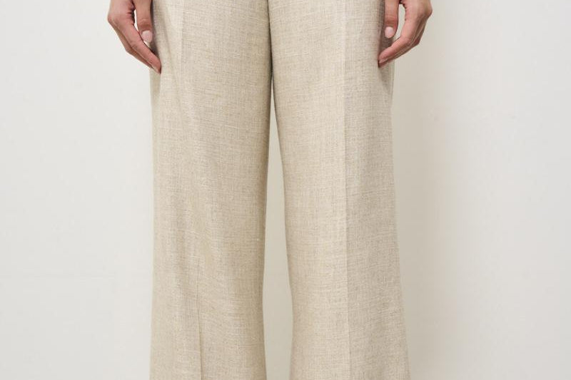 Pantalone donna a palazzo beige 8110 542481 L.B.M. 