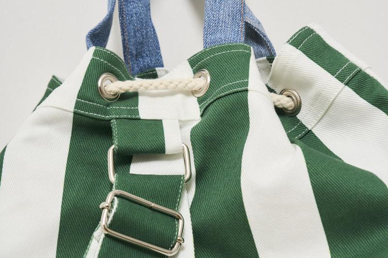 Borsa uomo a righe verde TRAVELBAG STRIPESPOPV51 MC2 SAINT BARTH 