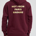 Felpa uomo con cappuccio bordeaux HO162 CO127WINE DROLE DE MONSIEUR 