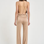 Tuta donna lunga dorata TM190153B GOLD THE ANDAMANE 