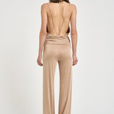 Tuta donna lunga dorata TM190153B GOLD THE ANDAMANE 