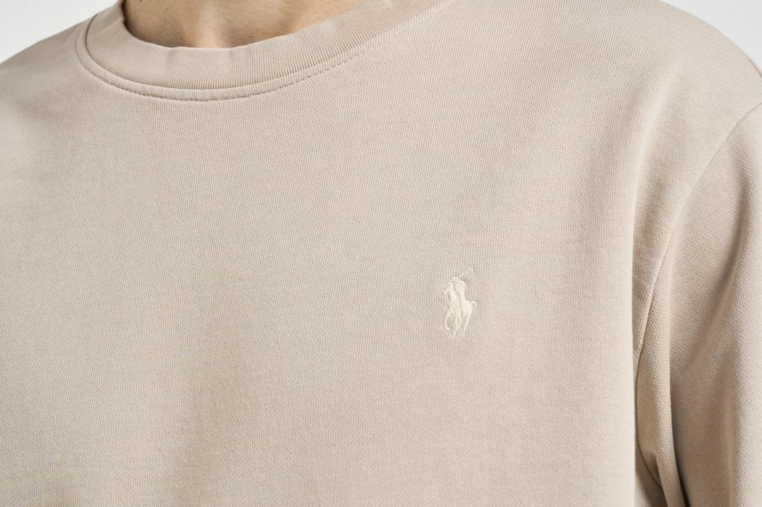 Felpa uomo girocollo beige 710916689 025 RALPH LAUREN 