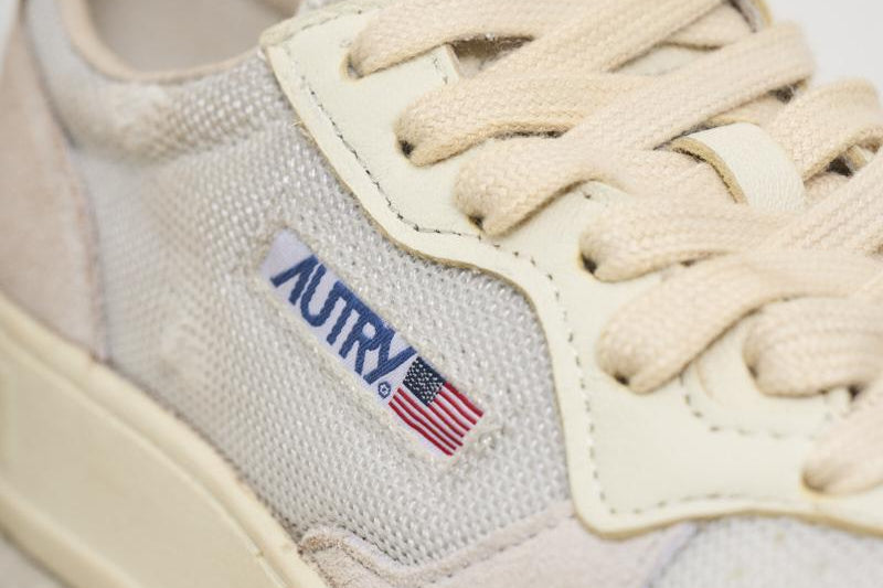 Sneakers donna Super vintage bianca e beige AVLW DA03 AUTRY 