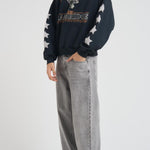Felpa uomo con cappuccio grigia HO10012 VINTAGEBLACK0027 RHUDE 