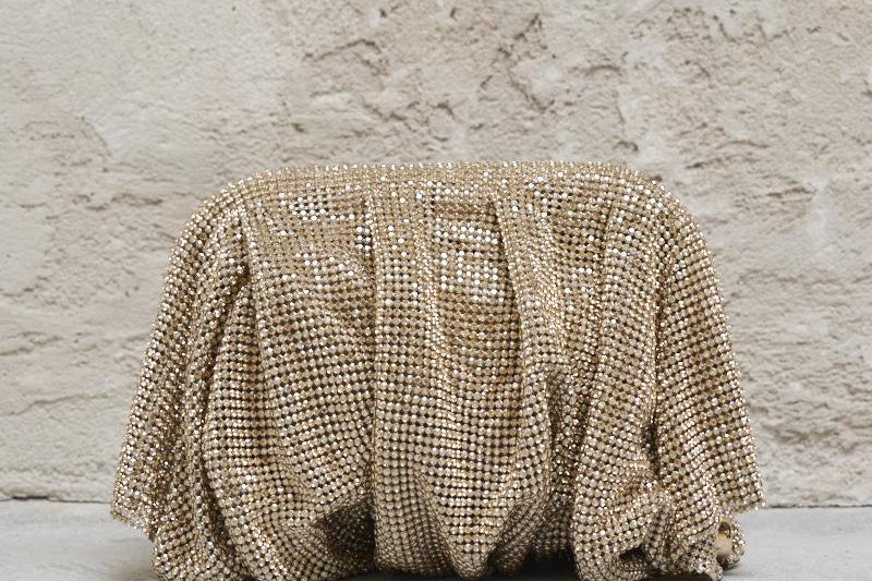 Pochette donna con strass dorata VENUS LAPETITE 060ORO BENEDETTA BRUZZICHES 