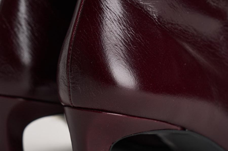 Stivaletti donna in pelle lucida bordeaux. S101164 02 ALOHAS 