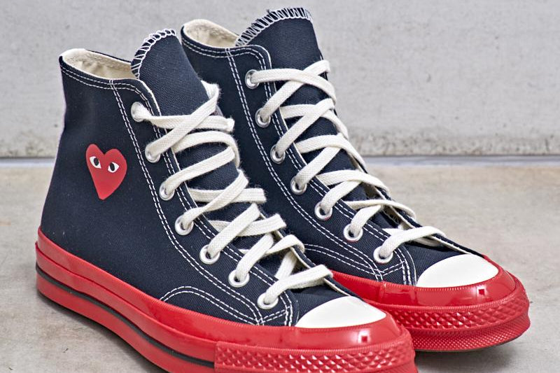 Converse x Comme des Garçons PLAY Chuck 70 High Red Sole K124 BLACK COMME DES GARCON PLAY 