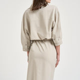 Abito donna chemisier ghiaccio 106654A18E ARIANEI18 PINKO 