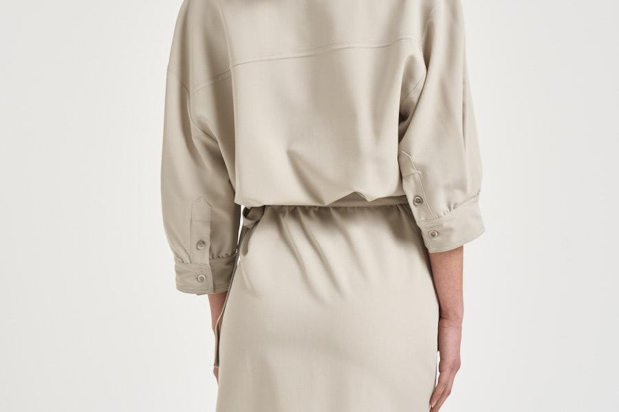 Abito donna chemisier ghiaccio 106654A18E ARIANEI18 PINKO 