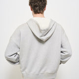 Felpa uomo con cappuccio grigia GUP02170 P00186160583 GOLDEN GOOSE 