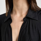 Abito donna corto nero con scollo profondo TM190107B BLACK THE ANDAMANE 