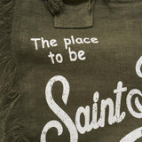 Borsa donna Vanity in lino verde VANITYLINEN 01189H MC2 SAINT BARTH 