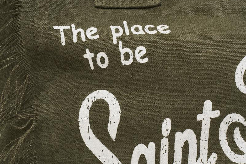 Borsa donna Vanity in lino verde VANITYLINEN 01189H MC2 SAINT BARTH 