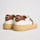 Sneakers uomo Vintage Whale bianche e marrone VINTAGE BARK PURAAI 